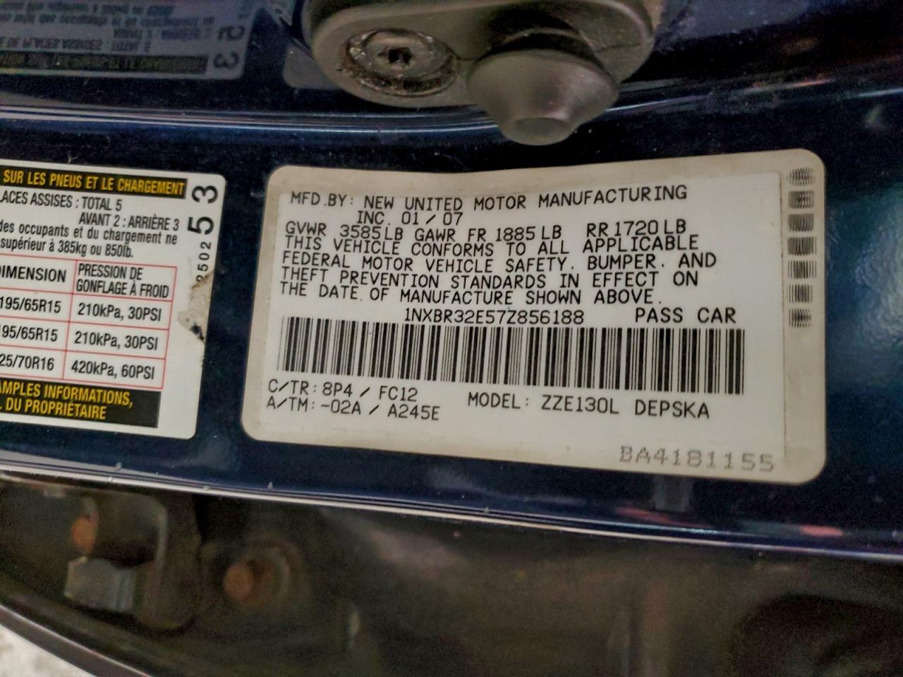 Toyota Corolla Ce Image 7