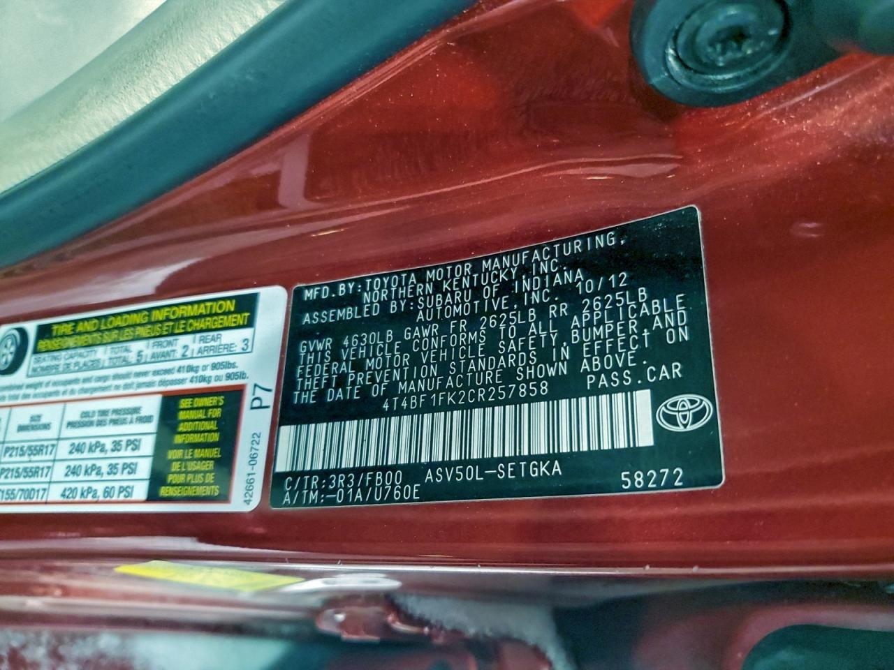 Toyota Camry Base Image 9